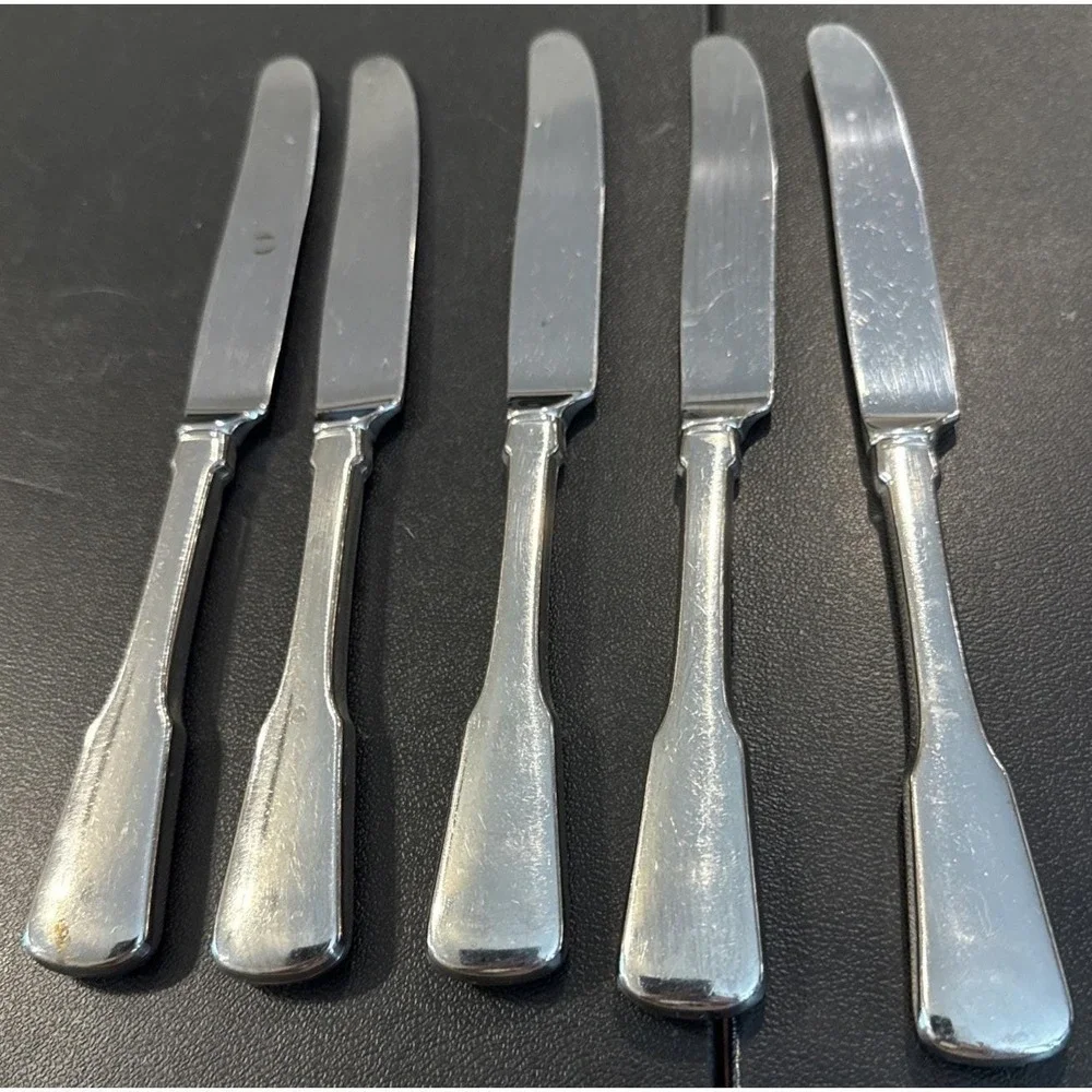 Oneida Cube Sandhurst Dinner Knife Knives Stainless Steel Flatware Set Of 5